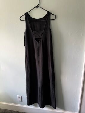 Bae. Black Maternity Maxi Dress with Back Cutout